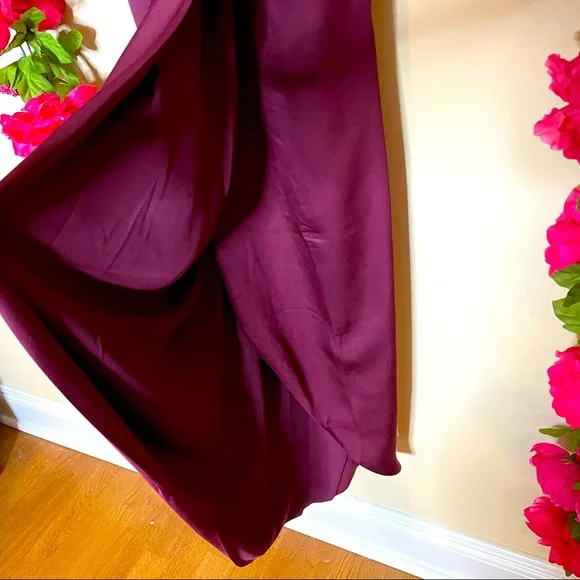 Shona Joy Luxe Cocktail Frill Dress Garnet Size 2 NEW - Picture 8 of 12